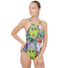 Supersonic Monster Mash High Neck One Piece Swimsuit