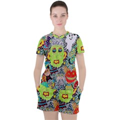 Supersonic Monster Mash Women s T-shirt And Shorts Set