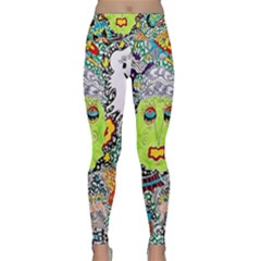 Supersonic Monster Mash Lightweight Velour Classic Yoga Leggings by chellerayartisans