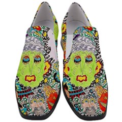 Supersonic Monster Mash Women Slip On Heel Loafers by chellerayartisans