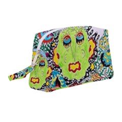 Supersonic Monster Mash Wristlet Pouch Bag (medium) by chellerayartisans