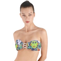 Supersonic Monster Mash Twist Bandeau Bikini Top by chellerayartisans