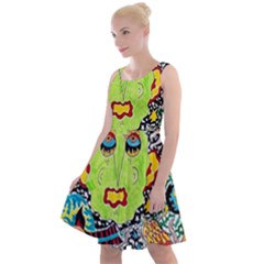 Supersonic Monster Mash Knee Length Skater Dress