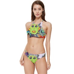 Supersonic Monster Mash Banded Triangle Bikini Set by chellerayartisans