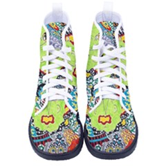 Supersonic Monster Mash Women s High-top Canvas Sneakers by chellerayartisans