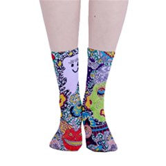 Supersonic Monster Mash Smooth Crew Length Tube Socks by chellerayartisans