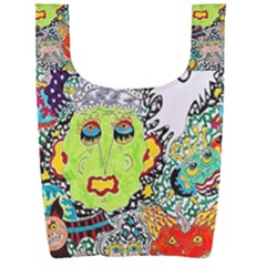 Supersonic Monster Mash Foldable Shopping Bag by chellerayartisans