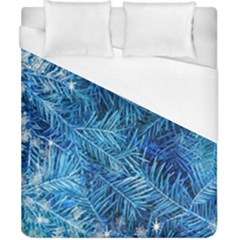 Blue Christmas Tree Branch Texture, Winter Texture, Tree Texture, Tree Branches Duvet Cover (california King Size) by kyorashop23