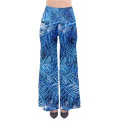 Blue Christmas Tree Branch Texture, Winter Texture, Tree Texture, Tree Branches So Vintage Palazzo Pants by kyorashop23