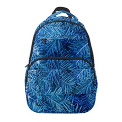 Blue Christmas Tree Branch Texture, Winter Texture, Tree Texture, Tree Branches Carry-on Travel Backpack by kyorashop23