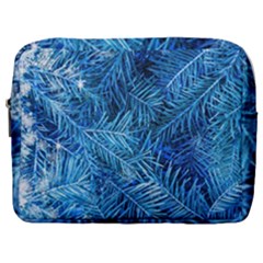 Blue Christmas Tree Branch Texture, Winter Texture, Tree Texture, Tree Branches Make Up Pouch (large) by kyorashop23