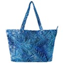 Blue Christmas Tree Branch Texture, Winter Texture, Tree Texture, Tree Branches Full Print Shoulder Bag View1