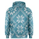 Blue Winter Knitted Texture, Blue Winter Background, Knitted Texture Men s Core Hoodie View1