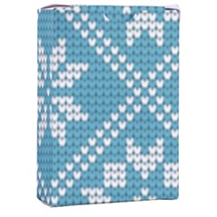 Blue Winter Knitted Texture, Blue Winter Background, Knitted Texture Playing Cards Single Design (rectangle) With Custom Box