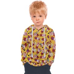 Cartoon Xmas Characters Pattern Kids  Overhead Hoodie