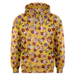 Cartoon Xmas Characters Pattern Men s Overhead Hoodie