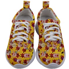 Cartoon Xmas Characters Pattern Kids Athletic Shoes by kyorashop23