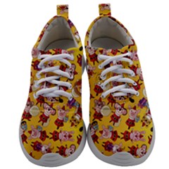 Cartoon Xmas Characters Pattern Mens Athletic Shoes by kyorashop23