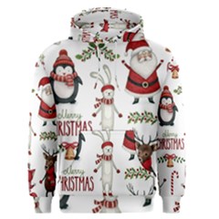 Christmas Characters Pattern, Xmas Backgrounds Men s Core Hoodie