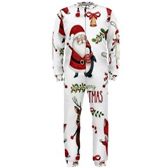 Christmas Characters Pattern, Xmas Backgrounds Onepiece Jumpsuit (men)