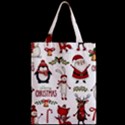 Christmas Characters Pattern, Xmas Backgrounds Zipper Classic Tote Bag View2