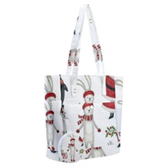 Christmas Characters Pattern, Xmas Backgrounds Everyday Shoulder Bag With Pouch Bag by kyorashop23