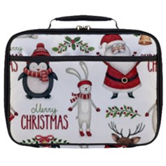 Christmas Characters Pattern, Xmas Backgrounds Full Print Lunch Bag