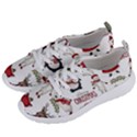 Christmas Characters Pattern, Xmas Backgrounds Women s Lightweight Sports Shoes View2