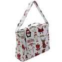 Christmas Characters Pattern, Xmas Backgrounds Box Up Messenger Bag View2