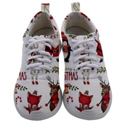 Christmas Characters Pattern, Xmas Backgrounds Mens Athletic Shoes by kyorashop23