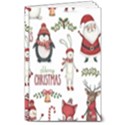 Christmas Characters Pattern, Xmas Backgrounds 8  x 10  Hardcover Notebook View1