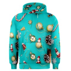 Christmas Decorations Blue Xmas Background Men s Core Hoodie