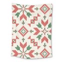 Christmas Texture, New Year, Red-green Christmas Ornament Texture Medium Tapestry View1