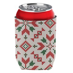 Christmas Texture, New Year, Red-green Christmas Ornament Texture Can Holder by kyorashop23