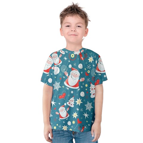 Christmas, Decorative, Desenho, Pattern Kids  Cotton T-shirt by kyorashop23