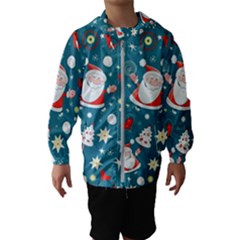 Christmas, Decorative, Desenho, Pattern Kids  Hooded Windbreaker