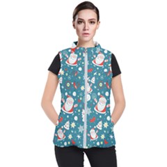 Christmas, Decorative, Desenho, Pattern Women s Puffer Vest