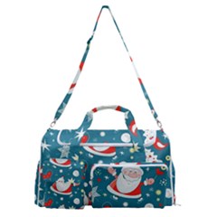 Christmas, Decorative, Desenho, Pattern Sports Gym Duffle Bag With Shoe Compartment by kyorashop23