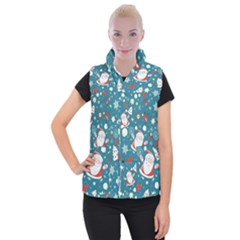 Christmas, Decorative, Desenho, Pattern Women s Button Up Vest