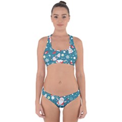 Christmas, Decorative, Desenho, Pattern Cross Back Hipster Bikini Set