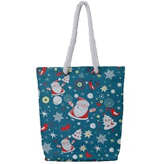 Christmas, Decorative, Desenho, Pattern Full Print Rope Handle Tote (small) by kyorashop23