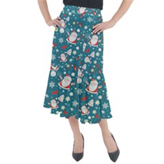 Christmas, Decorative, Desenho, Pattern Midi Mermaid Skirt by kyorashop23