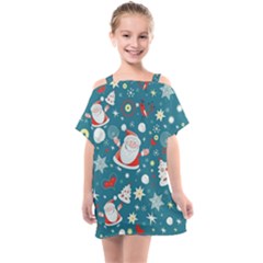 Christmas, Decorative, Desenho, Pattern Kids  One Piece Chiffon Dress by kyorashop23