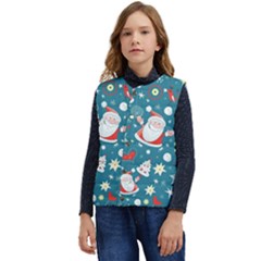 Christmas, Decorative, Desenho, Pattern Kid s Button Up Puffer Vest	