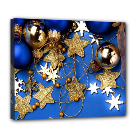 Merry Christmas, Baubles Deluxe Canvas 24  X 20  (stretched) by kyorashop23