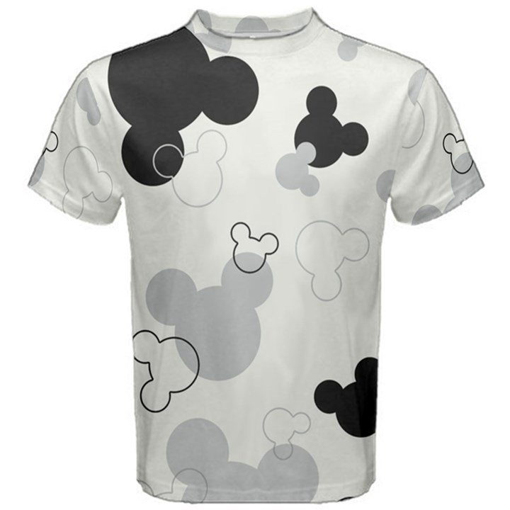 Mickey Mouse, Black, Classic, Cute, Disne Men s Cotton T-Shirt