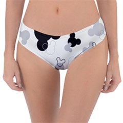 Mickey Mouse, Black, Classic, Cute, Disne Reversible Classic Bikini Bottoms