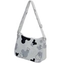 Mickey Mouse, Black, Classic, Cute, Disne Zip Up Shoulder Bag View2