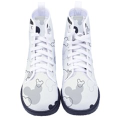 Mickey Mouse, Black, Classic, Cute, Disne Kid s High-Top Canvas Sneakers