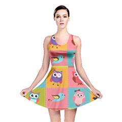 Owls Pattern, Abstract, Art, Desenho Reversible Skater Dress by kyorashop23